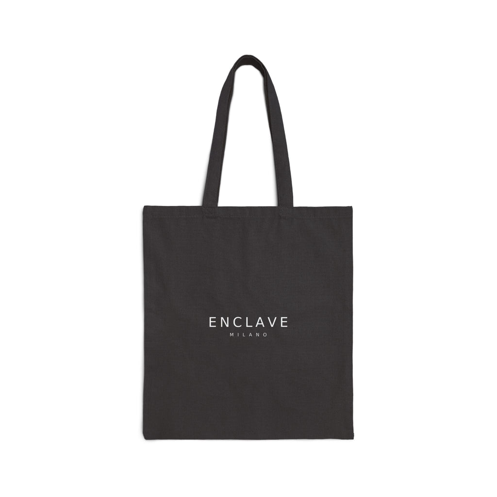 Enclave Milano Canvas Tote Bag — Minimalist Black Cotton Shopper