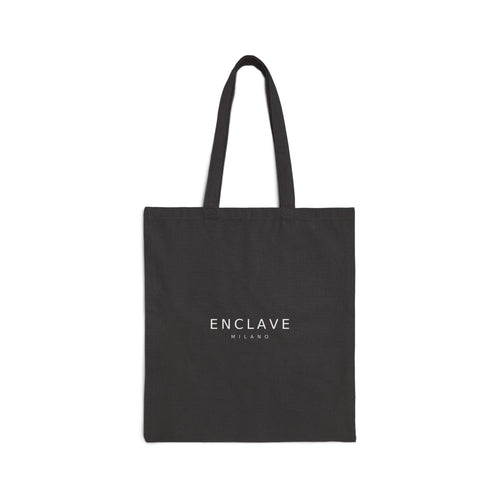 Enclave Milano Canvas Tote Bag — Minimalist Black Cotton Shopper